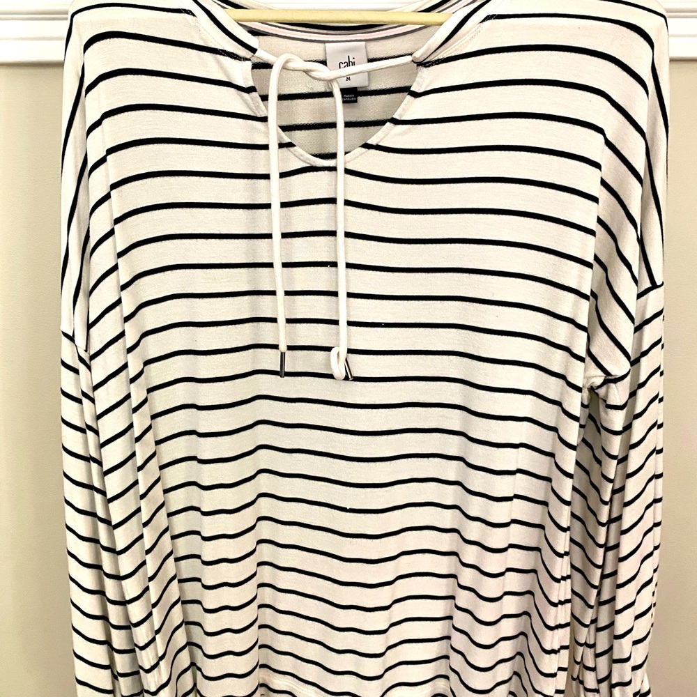 CAbi striped soft long-sleeved shirt